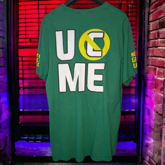 WWE John Cena “Never Give Up” Green Graphic T-Shirt – Size XL - Picture 2 of 7